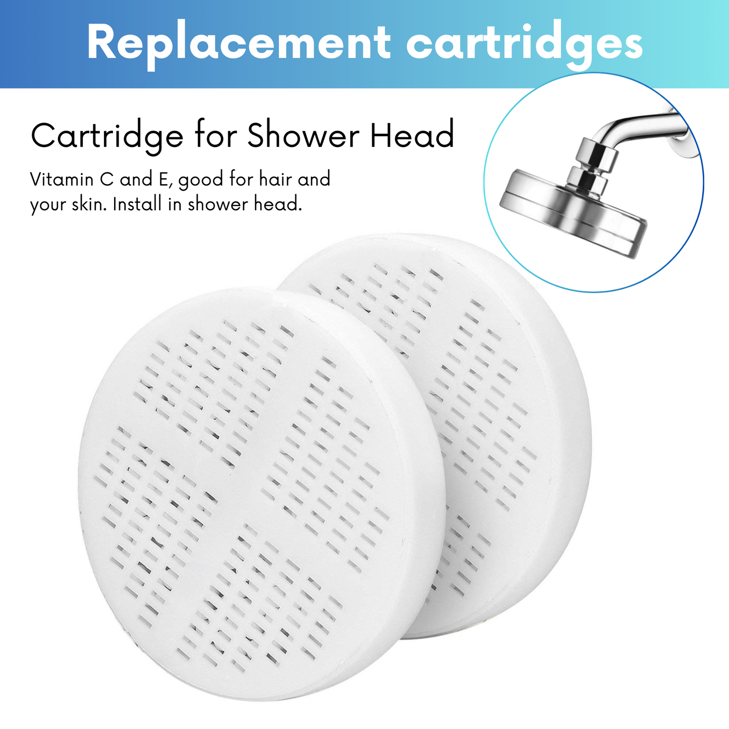 Replacement Cartridge for Shower Head + Vitamins